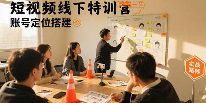 短视频线下特训营：账号定位搭建/口播号拍摄剪辑/直播间流量入口/变现实战-禾谷轻创网