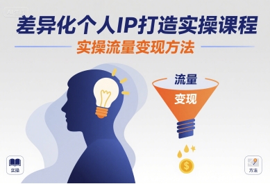 差异化个人IP打造实操课程，实操流量变现方法-禾谷轻创网