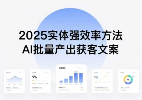 实体强效率方法：AI批量产出获客文案，2025年普通人拥抱AI，实现实体创收-禾谷轻创网