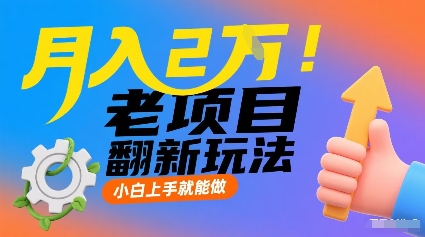 月入2W！老项目翻新玩法，小白上手就能做，非常容易上手-禾谷轻创网