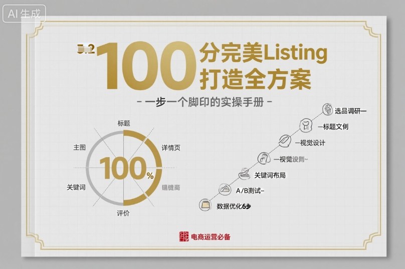 100分完美Listing打造全方案，想要完美listing必须是需要一步一个脚印的-禾谷轻创网