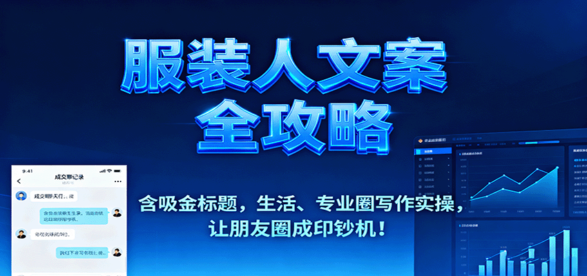 服装人文案全攻略,含吸金标题,生活、专业圈写作实操,让朋友圈成印钞机!-禾谷轻创网