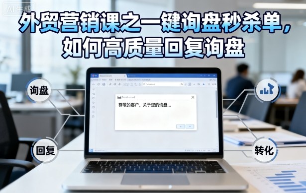 外贸营销课之一键询盘秒杀单，如何高质量回复询盘-禾谷轻创网
