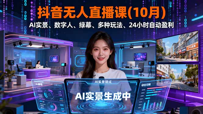 抖音无人直播课(10月-禾谷轻创网