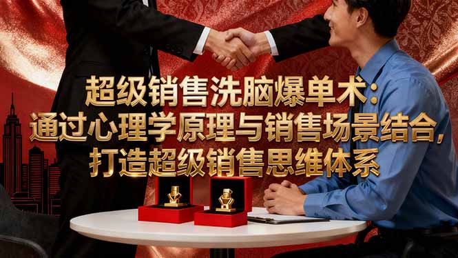 超级销售洗脑爆单术：通过心理学原理与销售场景结合,打造超级销售思维体系-禾谷轻创网