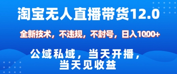 淘宝无人直播12.0，公域私域技术，不封号，不违规布局双十一流量风口，日入1k(独家技术)【揭秘】-禾谷轻创网