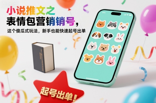 小说推文之表情包营销号，这个傻瓜式玩法，新手也能快速起号出单-禾谷轻创网