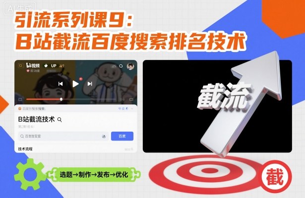 引流系列课9：B站截流百度搜索排名技术-禾谷轻创网