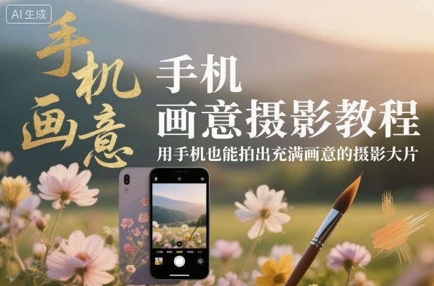 手机画意摄影教程，用手机也能拍出充满画意的摄影大片-禾谷轻创网