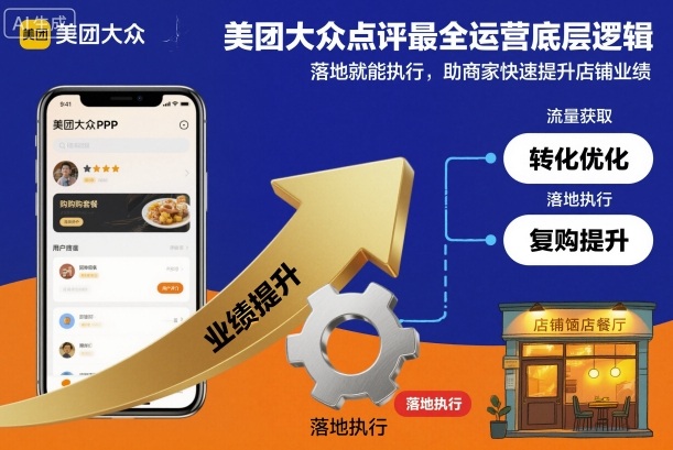 美团大众点评最全运营底层逻辑，落地就能执行，助商家快速提升店铺业绩-禾谷轻创网