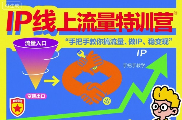 IP线上流量特训营，手把手教你搞流量、做IP、稳变现-禾谷轻创网