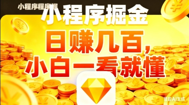 微信小程序掘金项目，日入几张，项目简单，小白一看就懂，5分钟就能学会上手操作【揭秘】-禾谷轻创网