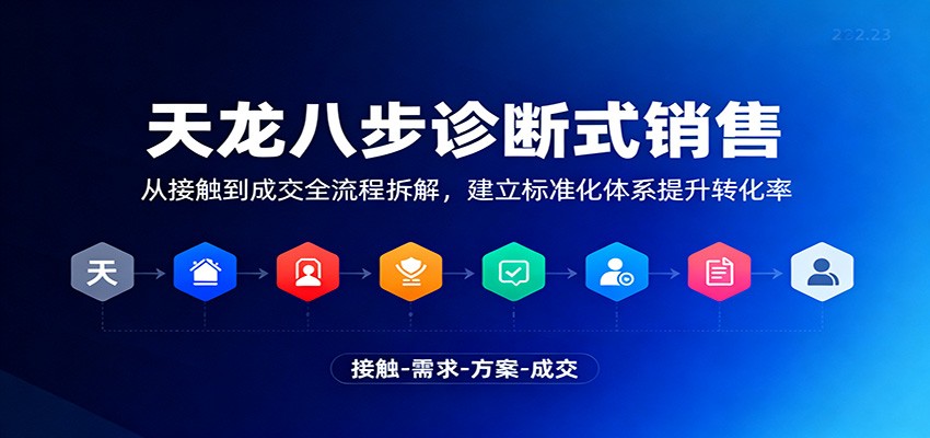 天龙八步诊断式销售，从接触到成交全流程拆解，建立标准化体系提升转化率-禾谷轻创网