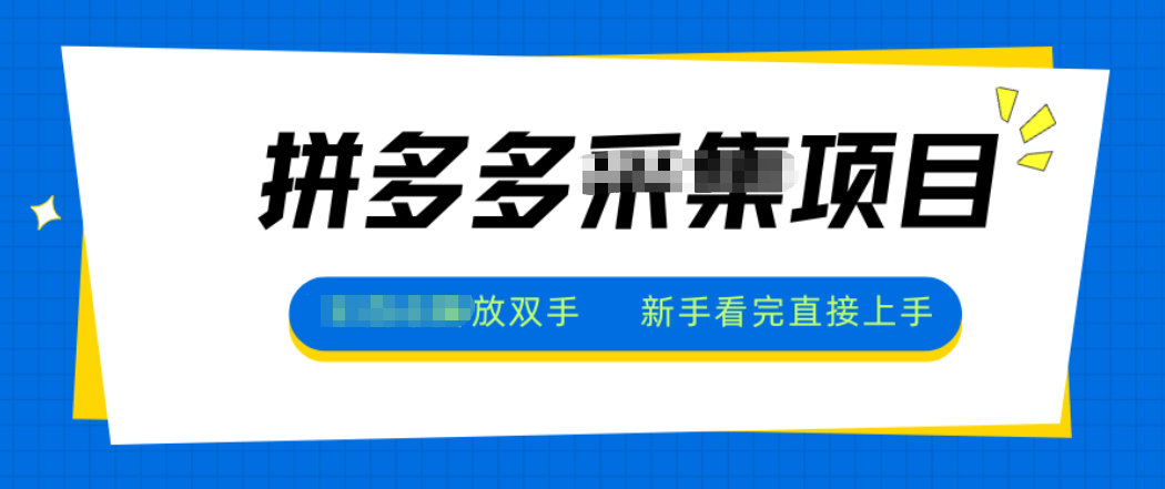拼多多电商采集，一小时50+，操作简单，零投资-禾谷轻创网