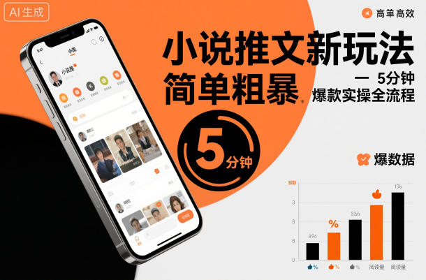 小说推文新玩法，简单粗爆，5分种一个爆款实操全流程-禾谷轻创网