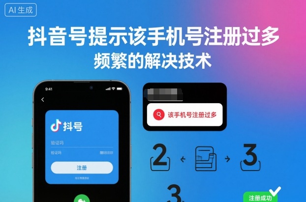 抖音号提示该手机号注册过多，频繁的解决技术-禾谷轻创网
