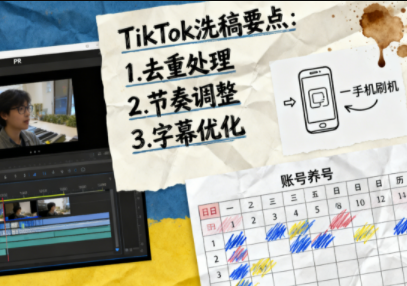 TikTok洗稿剪辑全流程课-禾谷轻创网