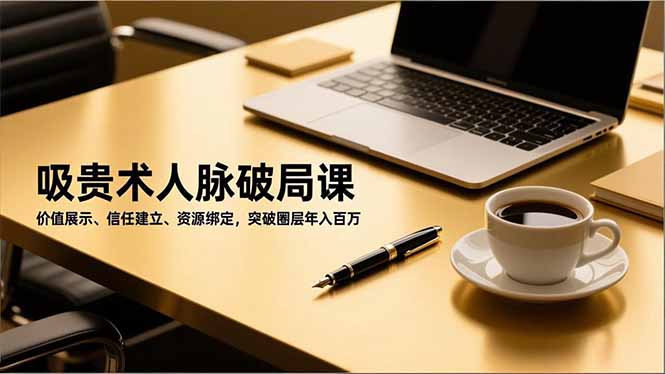 吸贵术人脉破局课，价值展示、信任建立、资源绑定，突破圈层年入百万-禾谷轻创网