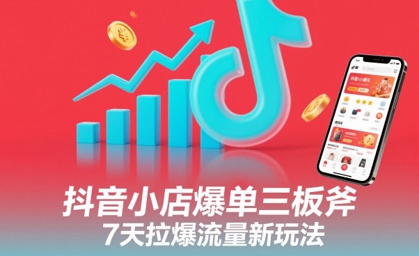 抖音小店爆单三板斧，7天拉爆流量新玩法-禾谷轻创网