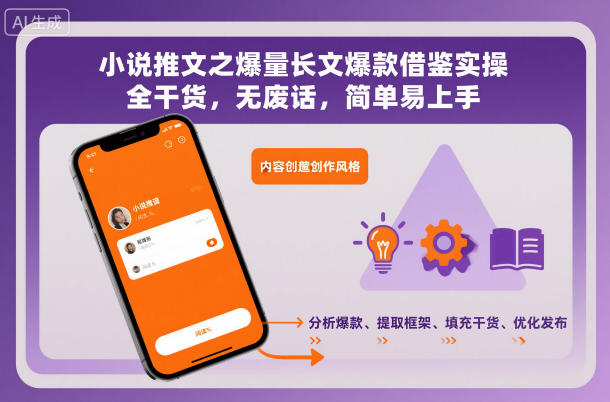 小说推文之爆量长文爆款借鉴实操，全干货，无废话，简单易上手-禾谷轻创网