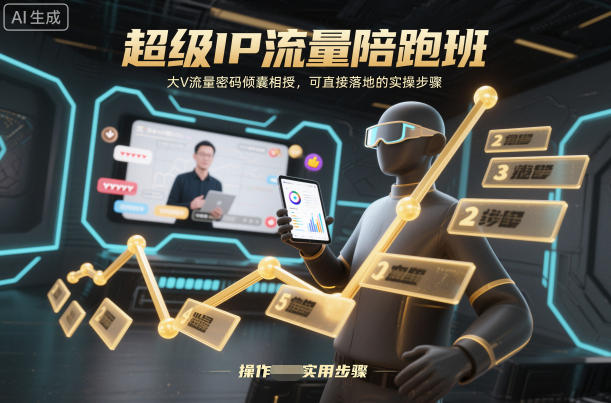 超级IP流量陪跑班，大V流量密码倾囊相授，可直接落地的实操步骤-禾谷轻创网