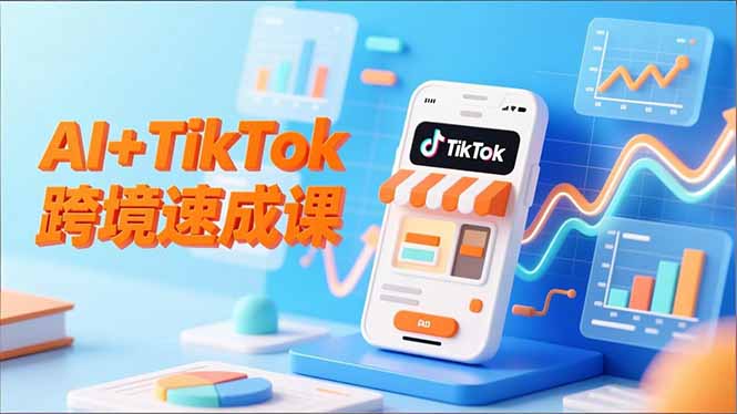 AI+TikTok跨境速成课，智能翻译、店铺定位、流程拆解，7天高效上线运营-禾谷轻创网