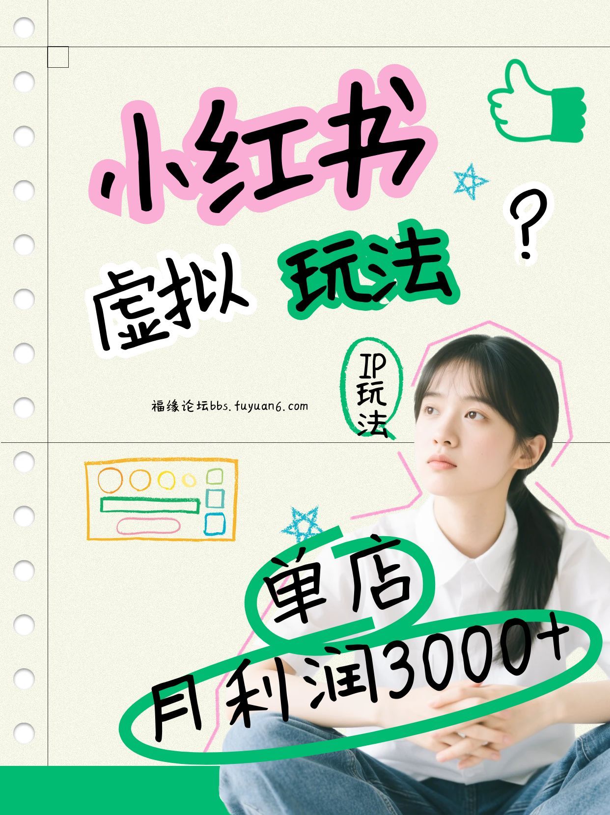 小红书虚拟玩法(铺货流和单品玩法)，单店月利润3000+，IP打法+原创商品(0违规)-禾谷轻创网
