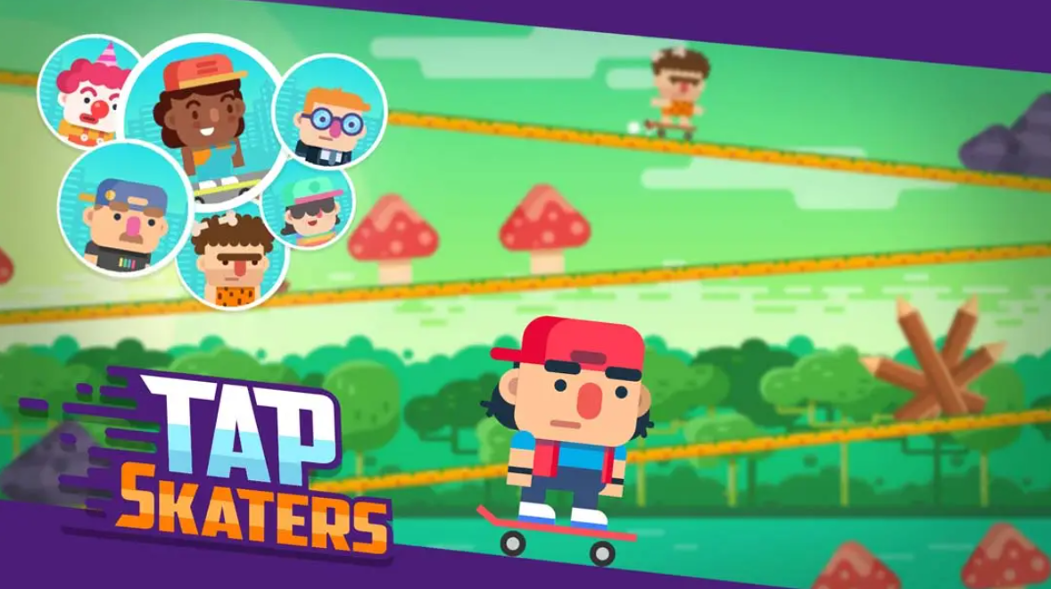 《速降滑板比赛游戏 Tap Skaters》Switch英文版NSP下载-禾谷轻创网