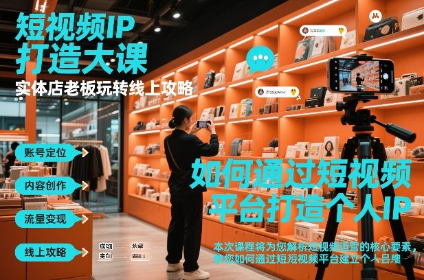 短视频ip打造大课，实体店老板玩转线上攻略-禾谷轻创网
