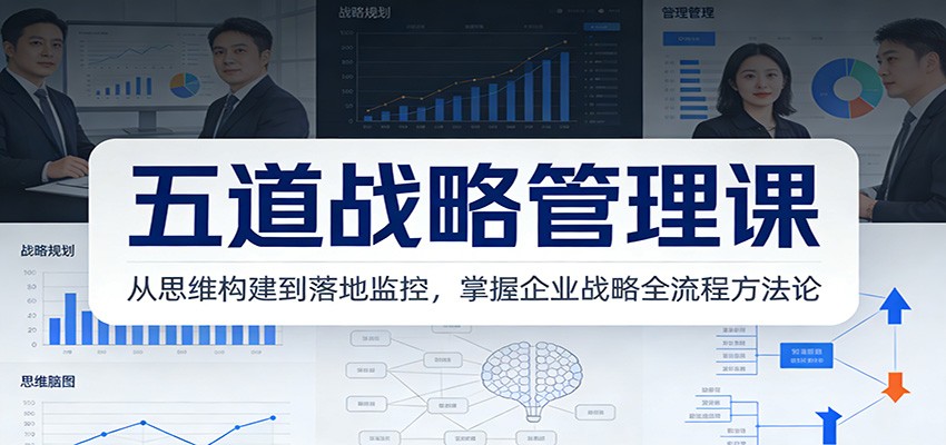 五道战略管理课：从思维构建到落地监控，掌握企业战略全流程方法论-禾谷轻创网