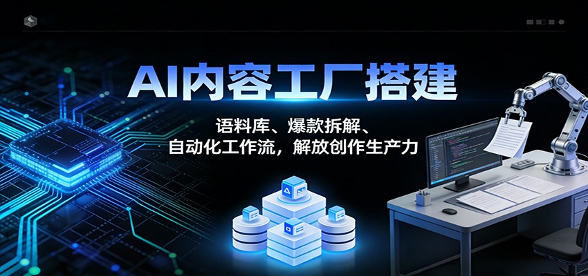 AI内容工厂搭建：语料库、爆款拆解、自动化工作流，解放创作生产力-禾谷轻创网