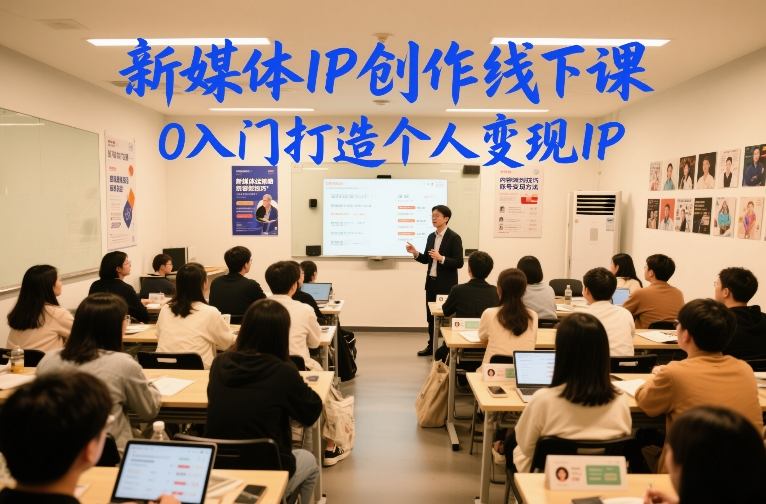 新媒体IP创作线下课，0入门打造个人变现IP-禾谷轻创网