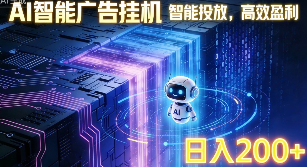 ai智能广告挂机项目，合规挂载广告即可赚取收益，单日收益可达400～500+-禾谷轻创网