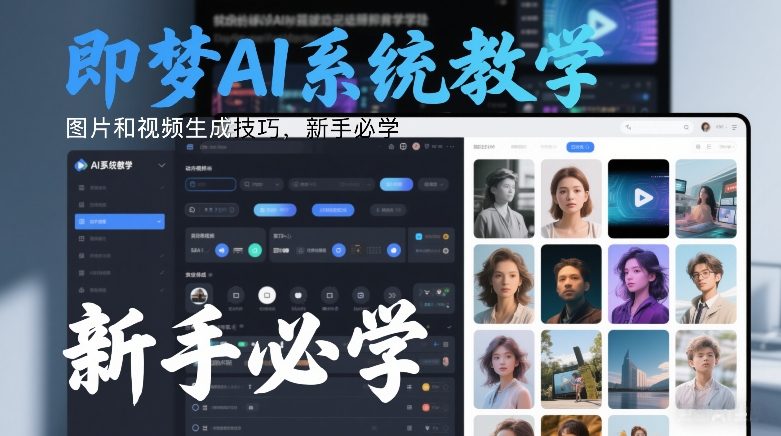即梦AI系统教学，图片和视频生成技巧，新手必学-禾谷轻创网