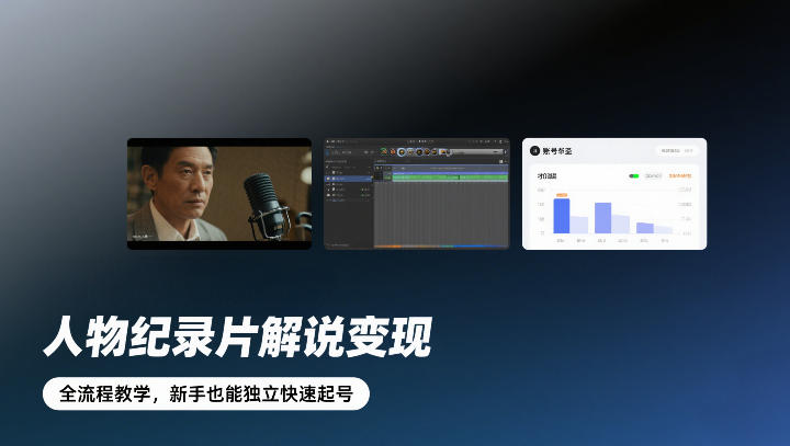 人物纪录片解说变现，全流程教学，新手也能独立快速起号-禾谷轻创网