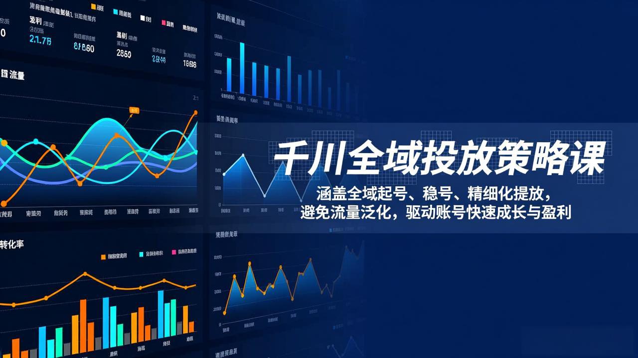 千川全域投放策略课：涵盖全域起号、稳号、精细化投放，避免流量泛化，驱动账号快速成长与盈利-禾谷轻创网