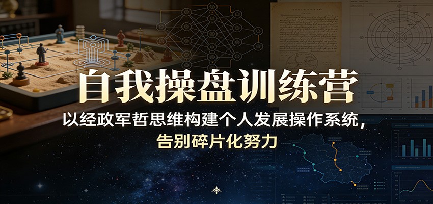 自我操盘训练营：以经政军哲思维构建个人发展操作系统，告别碎片化努力-禾谷轻创网