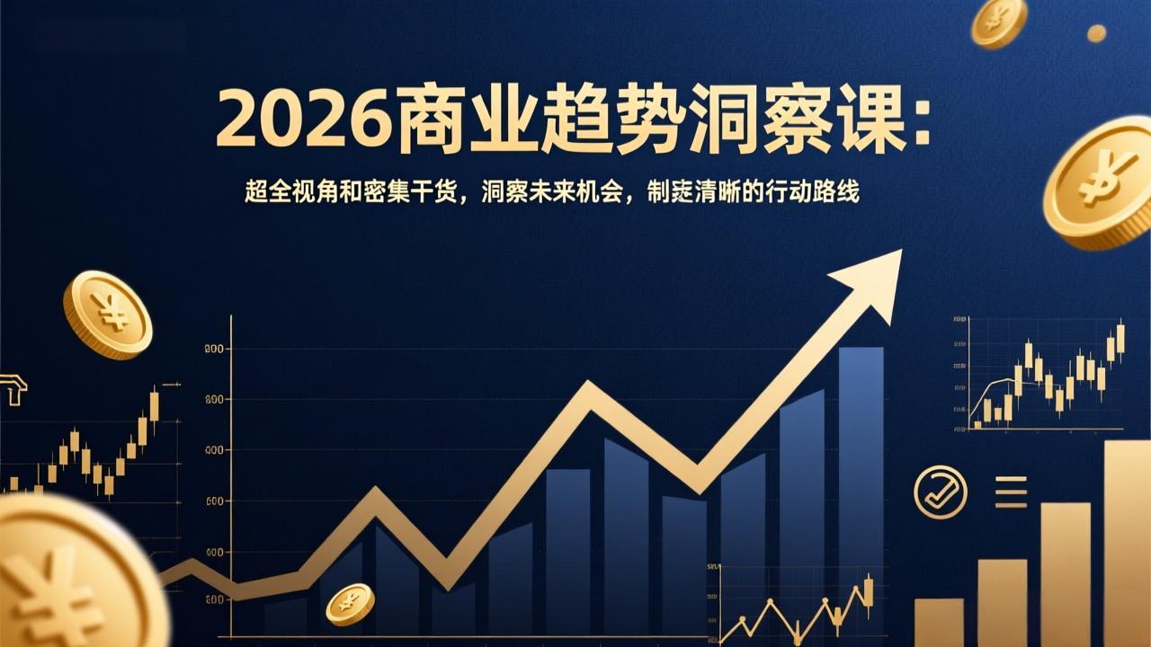 2026商业趋势洞察课：超全视角和密集干货，洞察未来机会，制定清晰的行动路线-禾谷轻创网