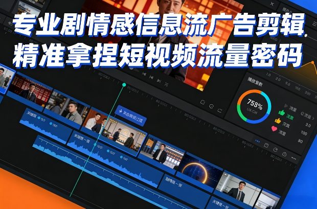 专业剧情感信息流广告剪辑，精准拿捏短视频流量密码-禾谷轻创网