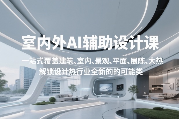 室内外AI设计课，一站式覆盖建筑、室内、景观、平面、展陈五大热门品类，解锁设计行业的全新可能-禾谷轻创网