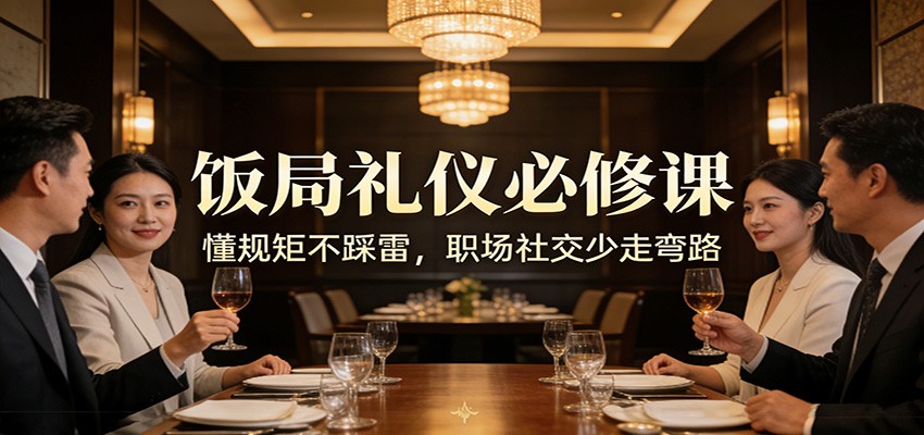 公众号收费文章：《饭局礼仪必修课：懂规矩不踩雷，职场社交少走弯路》-禾谷轻创网