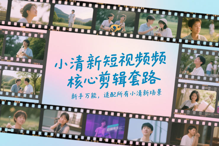 小清新短视频核心剪辑套路，新手万能，适配所有小清新场景-禾谷轻创网
