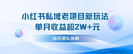 小红书私域项目新玩法，单月变现过W+-禾谷轻创网