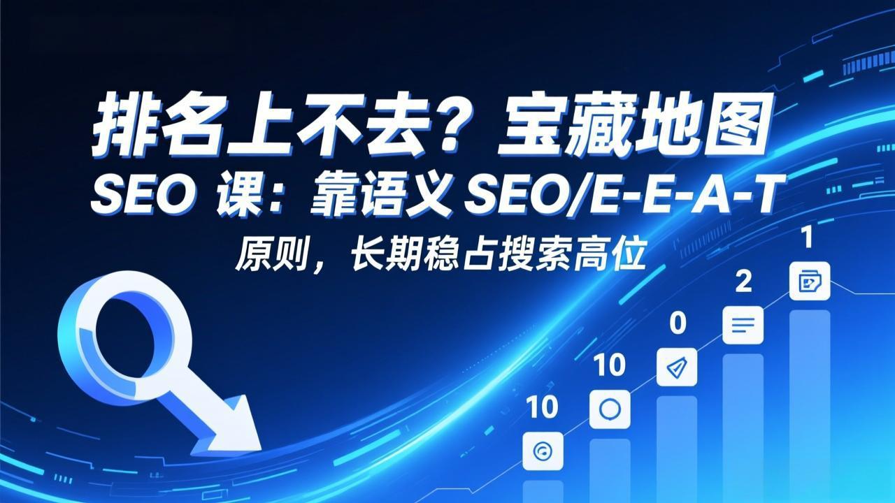 排名上不去？宝藏地图 SEO 课：靠语义 SEO+E-E-A-T 原则，长期稳占搜索高位-禾谷轻创网