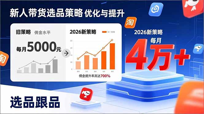 新人带货别瞎选品！这套2026全新选品跟品策略，让我的佣金从0做到每月4万+-禾谷轻创网
