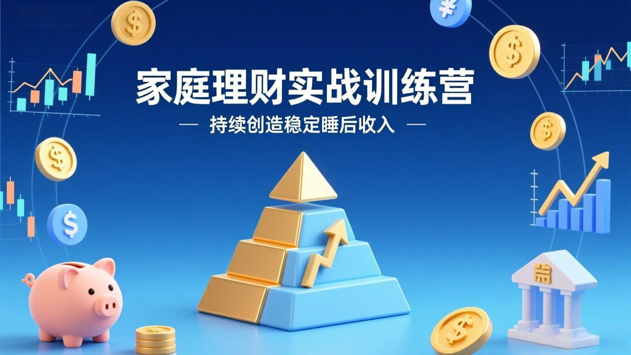 家庭理财实战训练营：从0到1建体系，三阶进阶层层递进，助你持续创造稳定睡后收入-禾谷轻创网