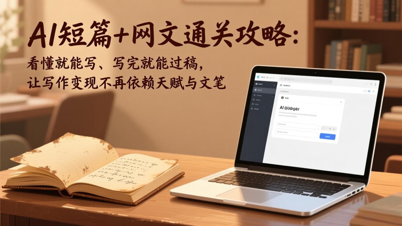 AI短篇+网文通关攻略：看懂就能写、写完就能过稿，让写作变现不再依赖天赋与文笔-禾谷轻创网