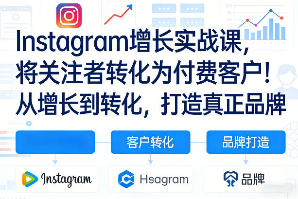 Instagram增长实战课，将关注者转化为付费客户！从增长到转化，打造真正品牌(双语字幕)-禾谷轻创网