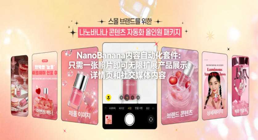 NanoBanana内容自动化套件：只需一张照片即可无限扩展产品展示、详情页和社交媒体内容！-禾谷轻创网