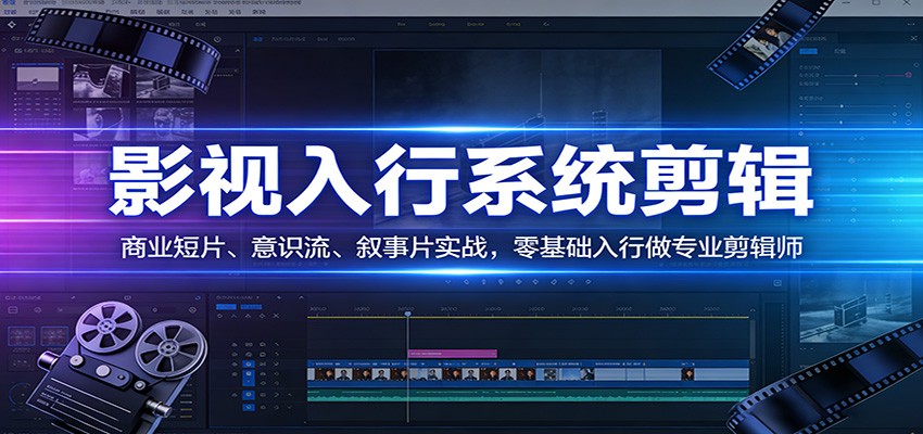 影视系统剪辑，商业短片、意识流、叙事片实战，零基础入行做专业剪辑师-禾谷轻创网